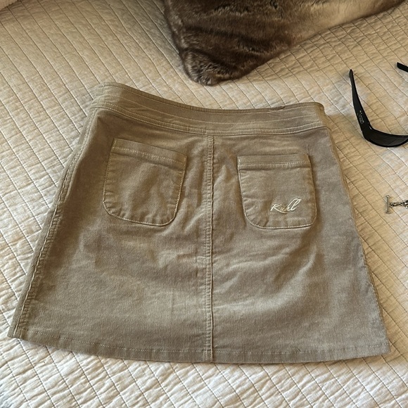KUHL STREAMLINE Y2K tan taupe womens mini SKIRT 2 Gorpcore outdoor fall​ - Picture 6 of 11